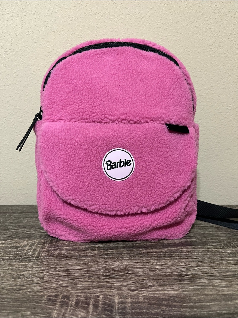 Barbie Pink Sherpa Kids Backpack